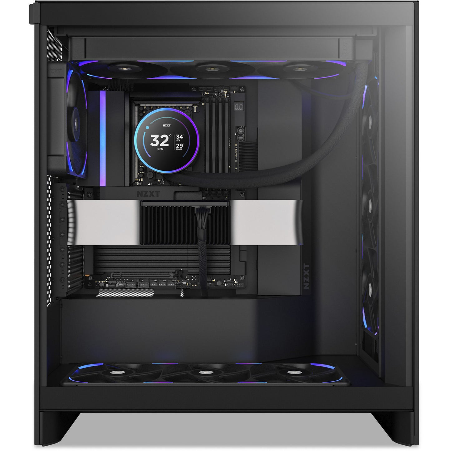 NZXT f360x rgb case fans (zwart, 3 stuks, 360 x 120 x 30 mm, pwm)