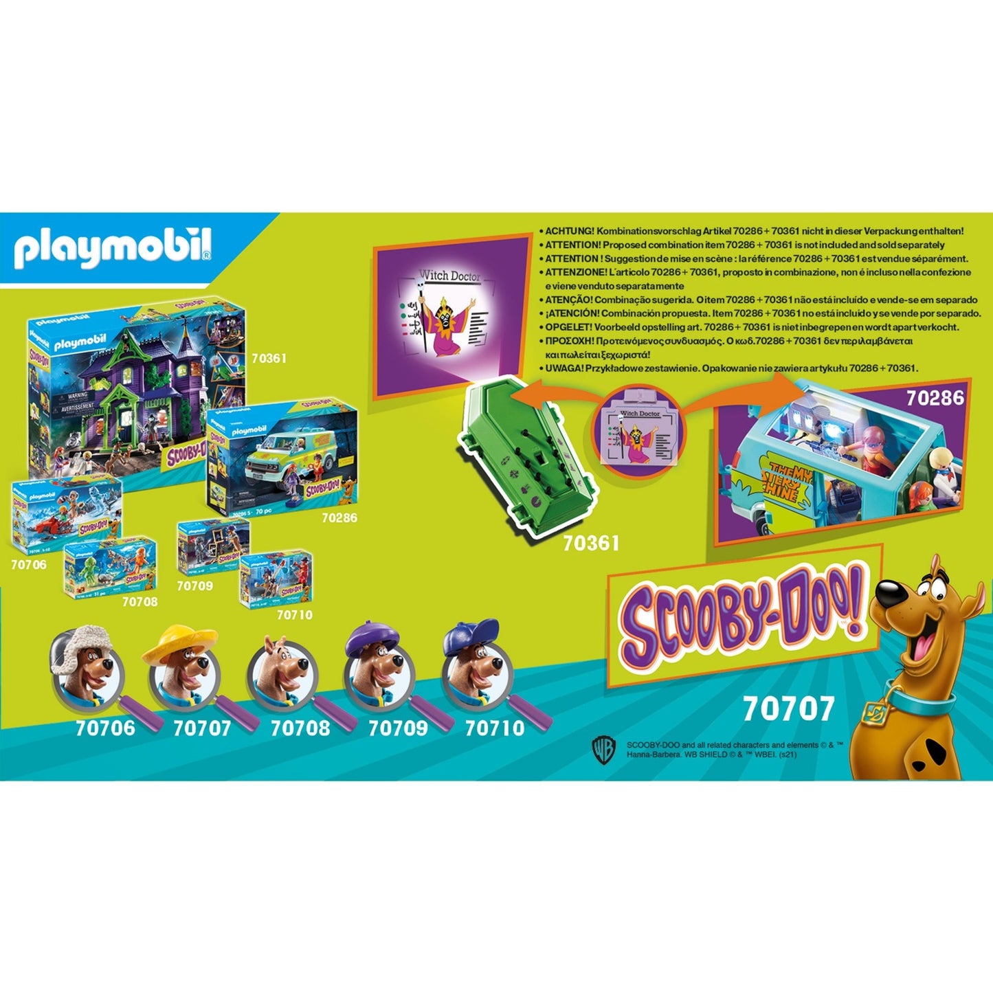 PLAYMOBIL scooby-doo! - avontuur met witch doctor constructiespeelgoed (70707)