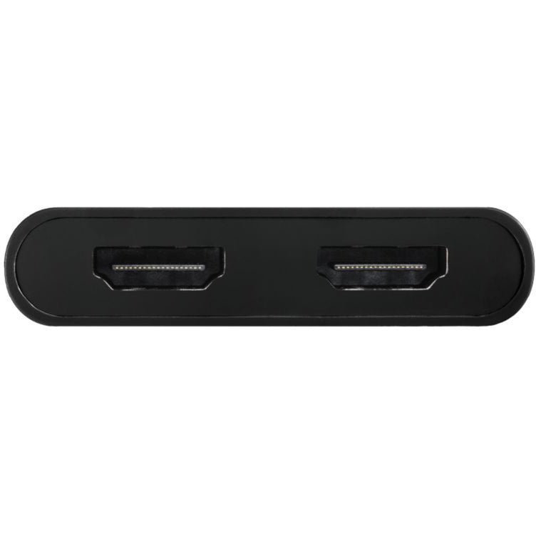 Club 3D usb-c naar 2x hdmi video splitter met displaylink hdmi splitter (zwart, met usb-a adapter)