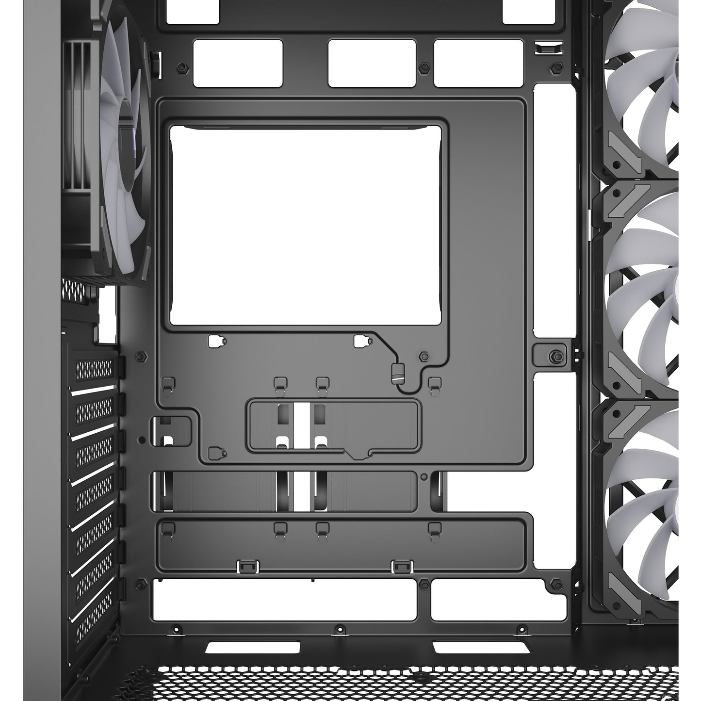 Sharkoon ak7 argb midi tower behuizing (zwart | 2x usb-a | 1x usb-c | rgb | tempered glass)