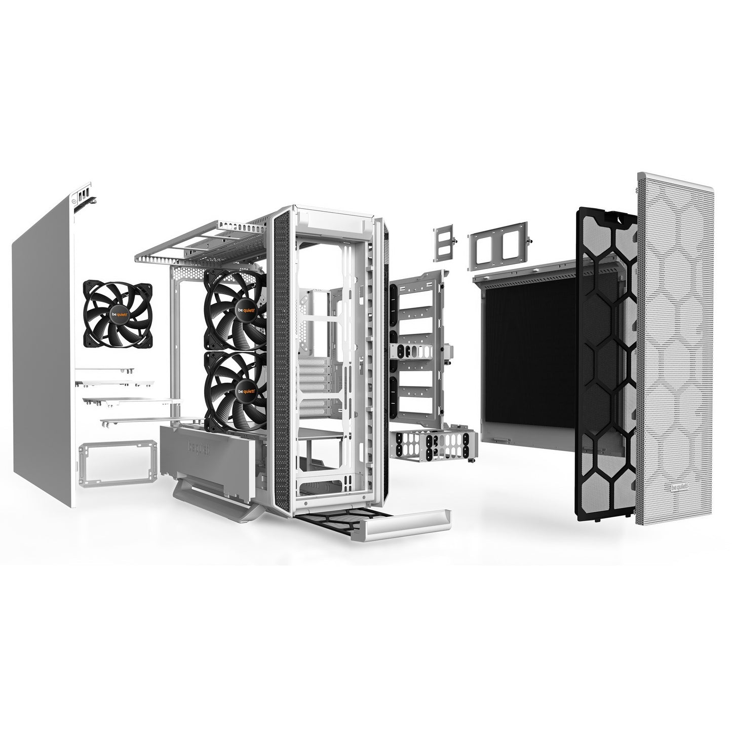 Be Quiet! silent base 802 midi tower behuizing (wit | 2x usb-a | 1x usb-c)