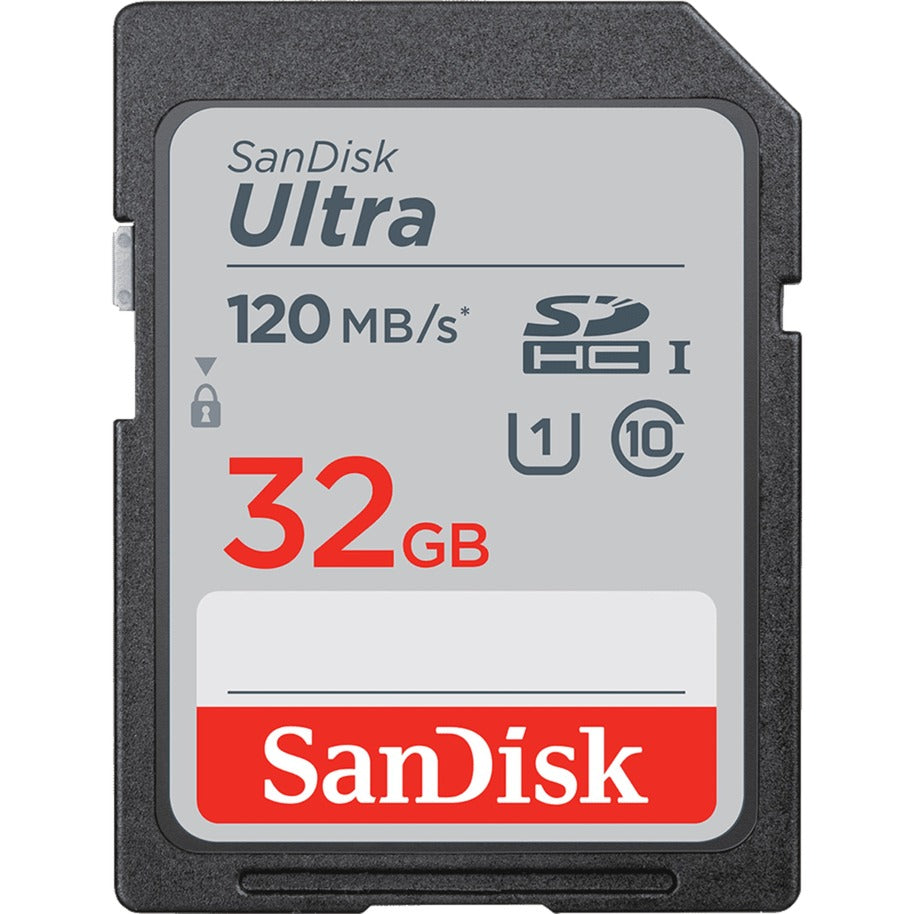 SanDisk ultra sdhc uhs-i-kaart 32 gb geheugenkaart (zwart, uhs-i, class 10)