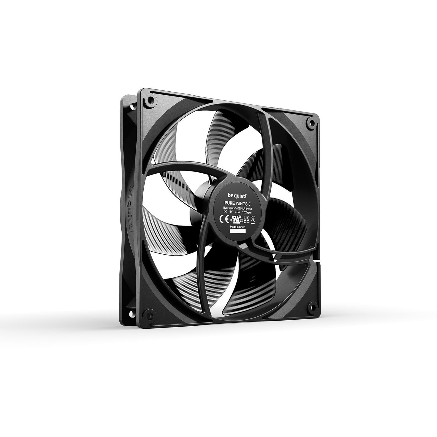Be Quiet! pure wings 3 case fans (zwart, 3 stuks, 140 x 140 x 25 mm, pwm)