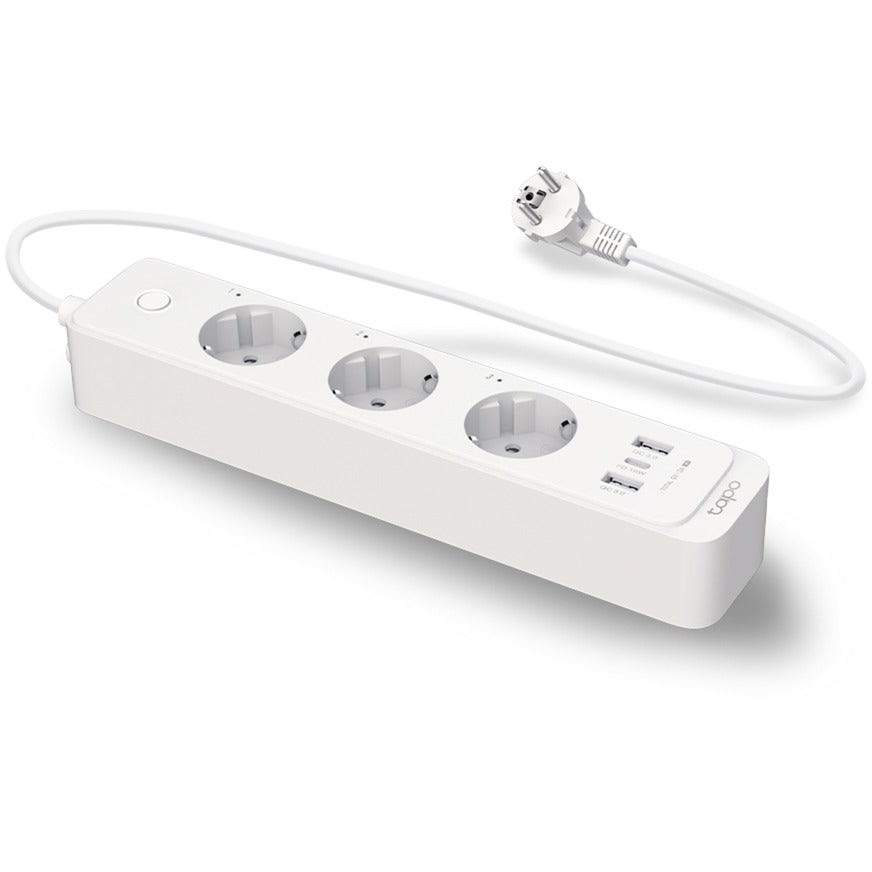TP-Link tapo p300 smart wifi-stekkerdoos (wit, 2x usb-a, 1x usb-c, wifi, bluetooth 4.2)