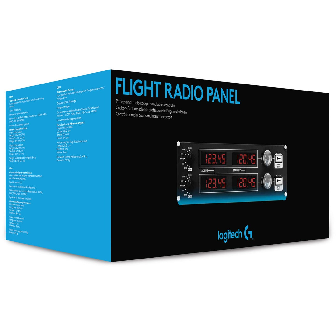 Logitech G saitek pro flight radio panel instrumentenpaneel (pc)