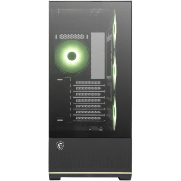 MSI mag pano 110r pz midi tower behuizing (zwart | 2x usb-a | 1x usb-c | tempered glass)