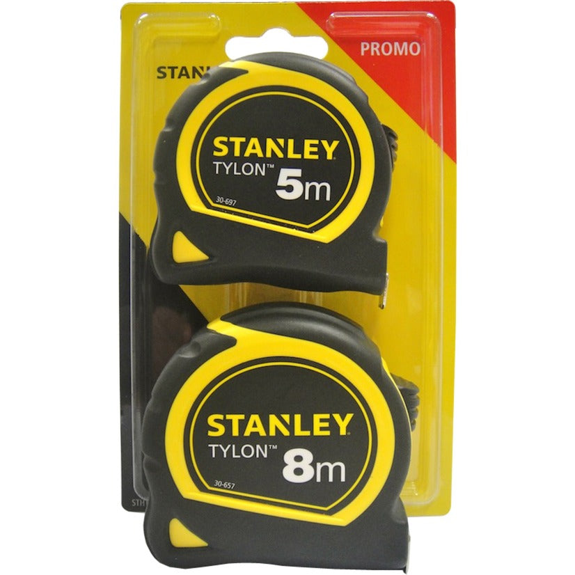 Stanley promopack tylon rolbandmaat 8 m + 5 m meetlint