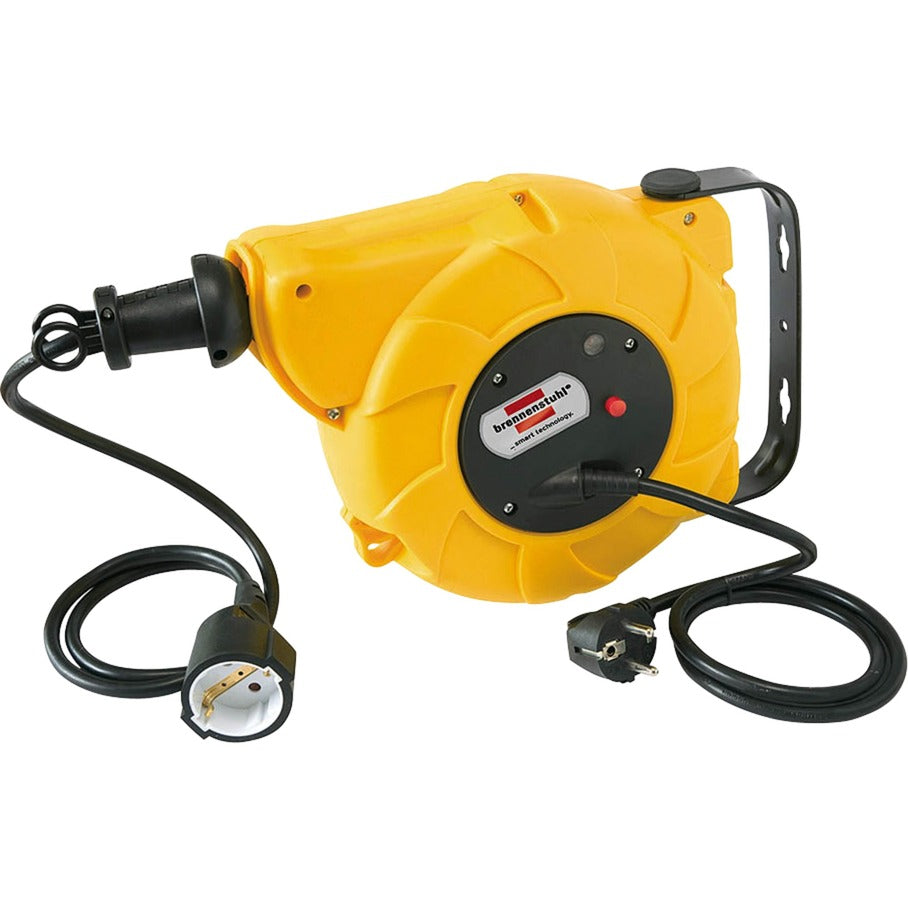 Brennenstuhl automatische kabelhaspel ip20 (geel zwart, 9 + 2 meter)