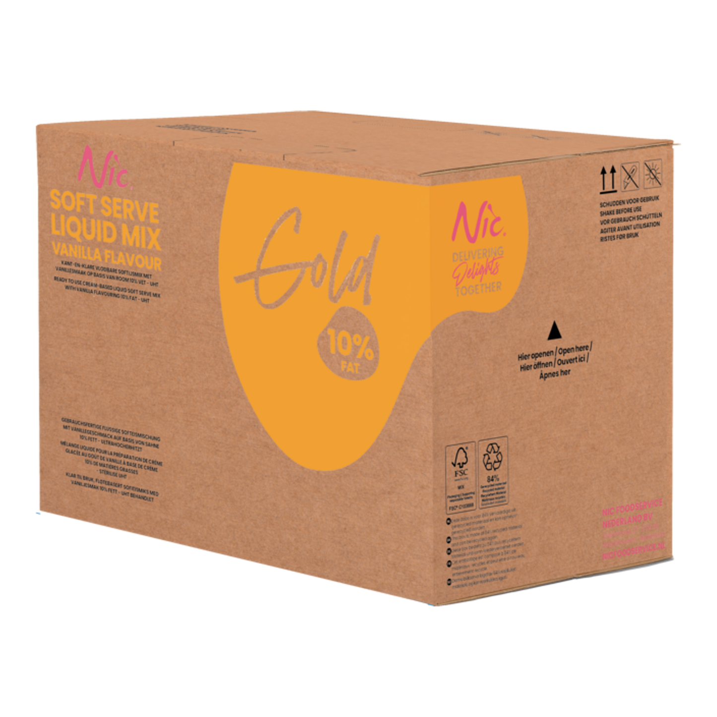 Nic Frusco ijsmix vloeibaar gold 10% (10 liter)