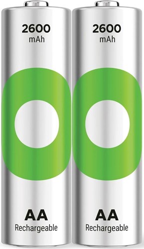 GP nimh oplaadbare batterij aa 2600ma blister(2) - 3311450