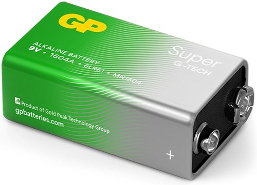 GP super alkaline 9 volt 6lr61 1604a 3012425