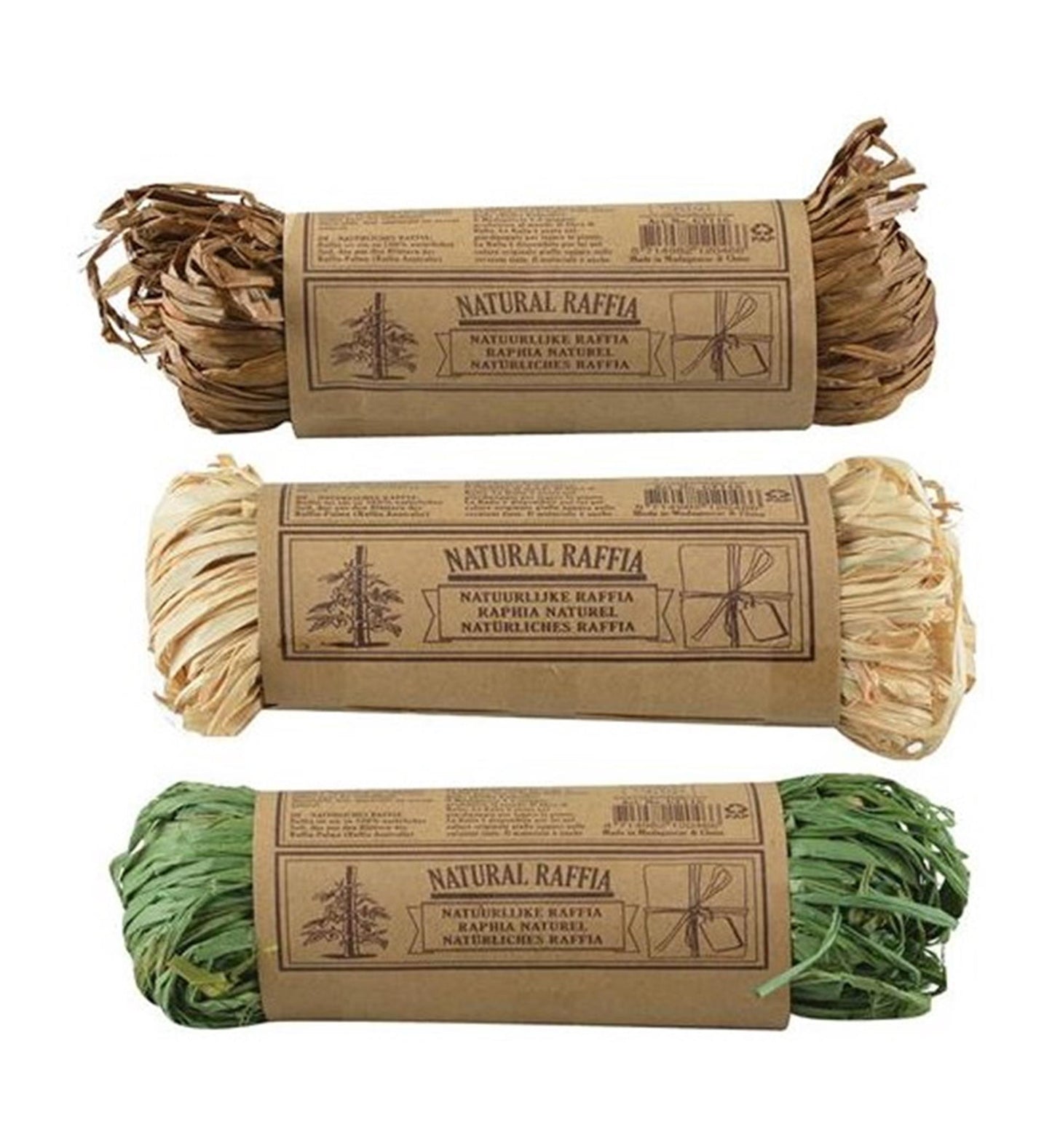 Esschert Design raffia in 3 kleuren