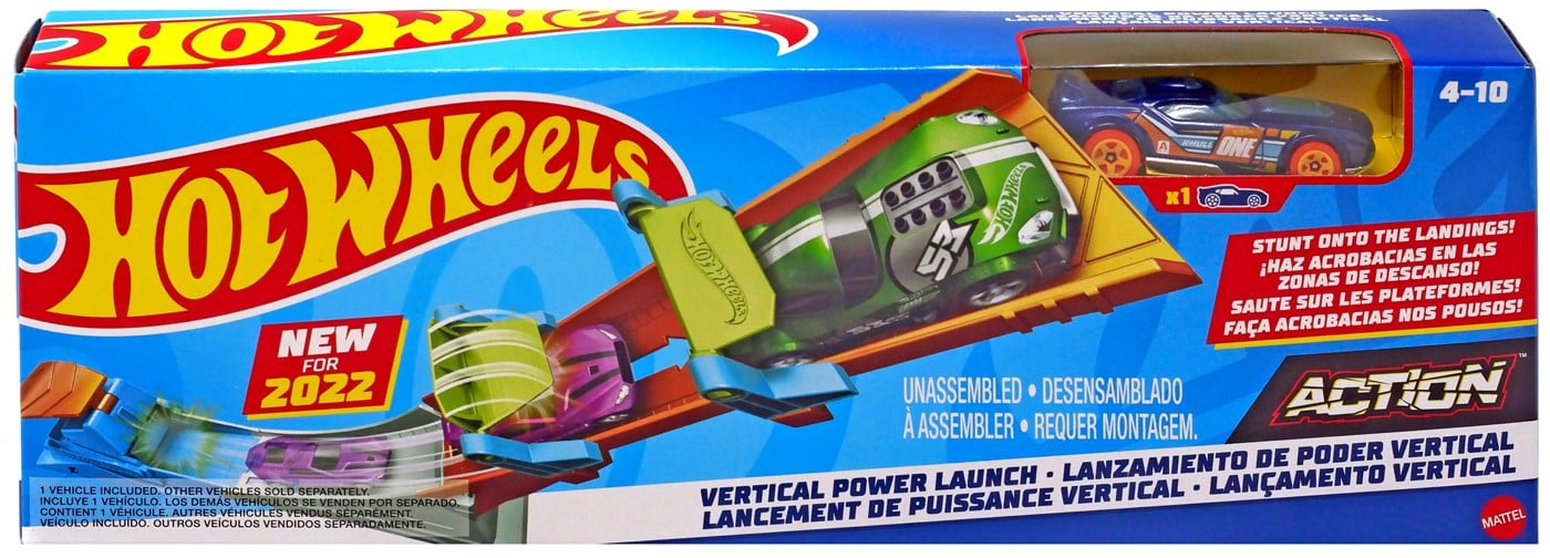 Mattel Hotwheels vertical power launch baan met auto