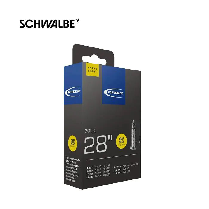 Schwalbe Binnenband sv20 50mm 28inch 18 25-622 630 extra licht 81gr
