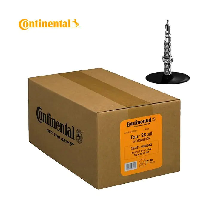 CONTINENTAL 28x1 5 8x1 3 8 (32 47-622 635) hermetic plus fv 42 mm werkplaatsdoos (50 stuks) 0180323 conti
