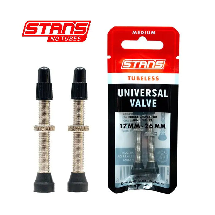 STANS NOTUBES universele tubeless ventielen medium 17-26mm (set 2 stuks) as0290