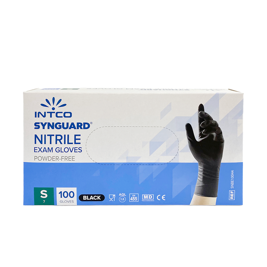 Intco Synguard Handschoenen Nitrile Zwart S 100 stuks