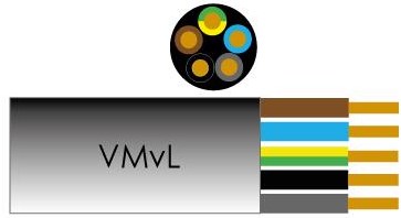 Enzo Kabel vmvl rond 5x1,5qmm wit - 1227587