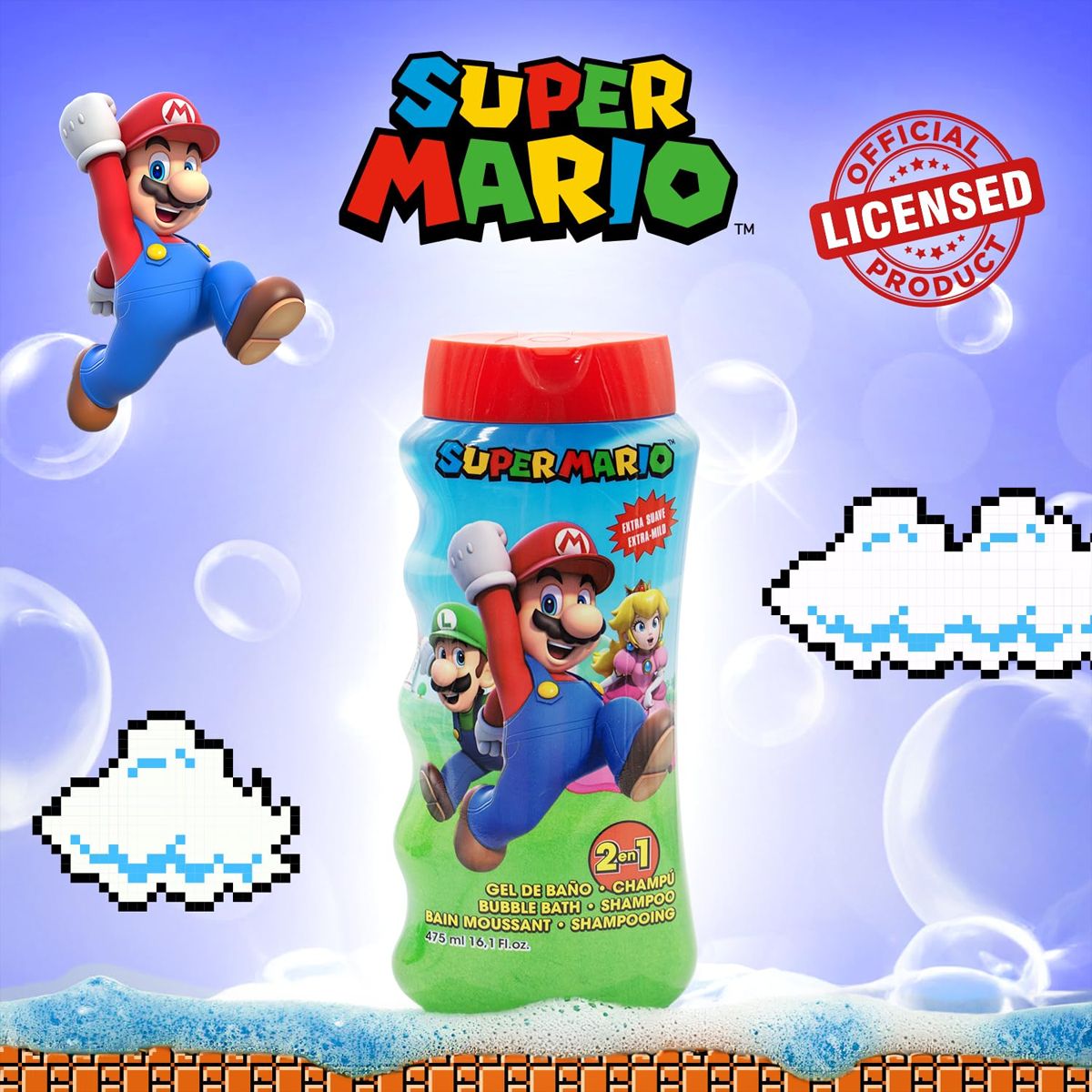 Super Mario 2 in 1 bad douchegel + shampoo 475ml