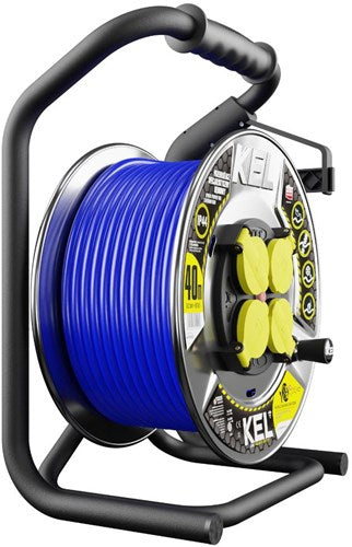 Enzo Kel kabelhaspel prof h07bq-f 3x2,5qmm 40m blauw - 1167340
