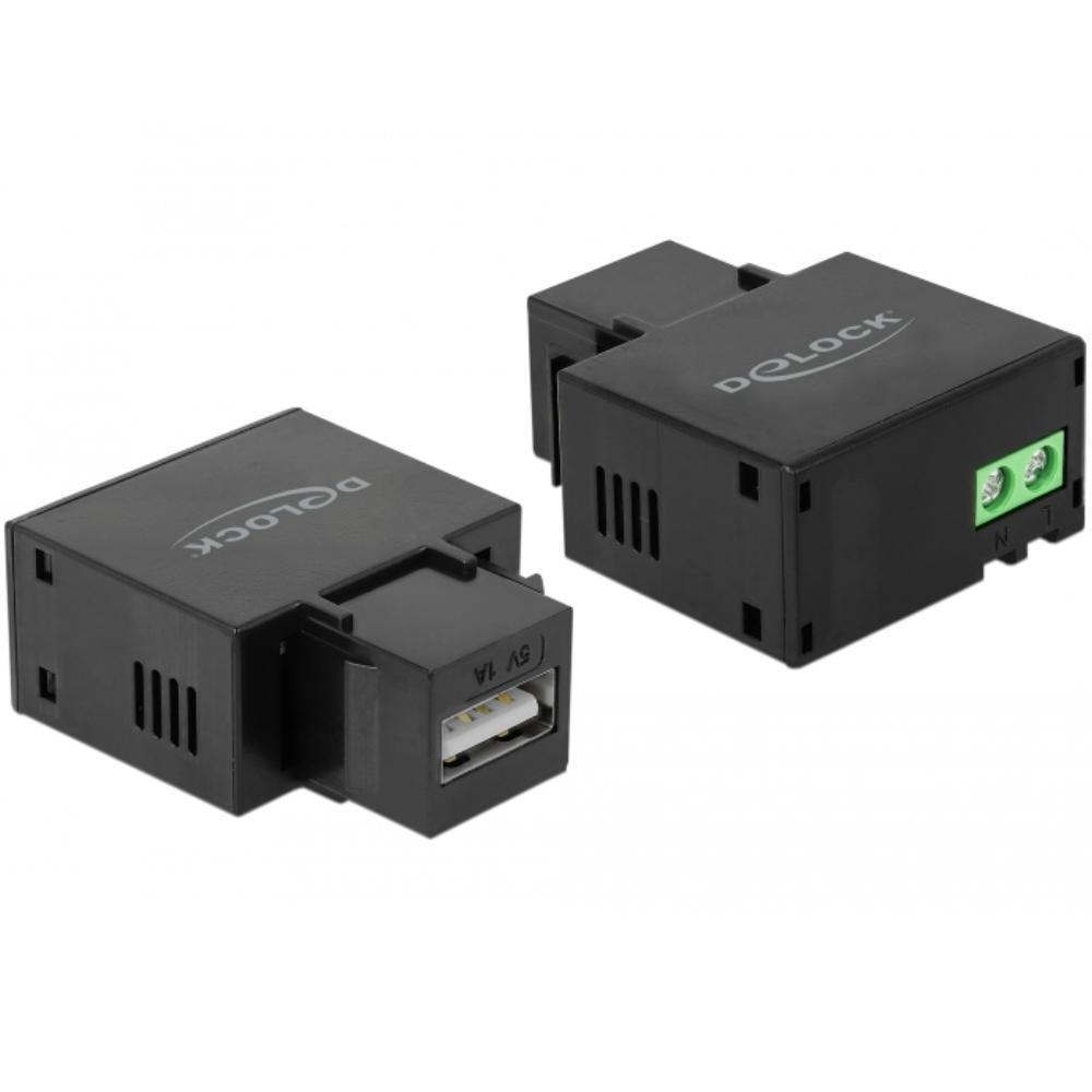 USB A naar 2‑pins aansluitblok keystone