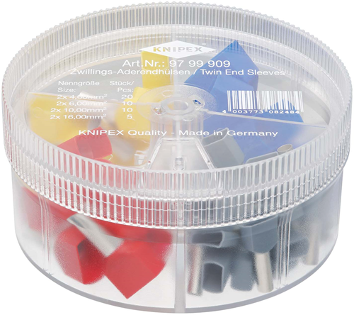 Knipex assortimentsboxen met afgestripte adereindhulzen | 4-delig - 97 99 909