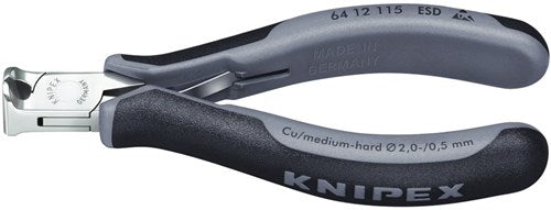 Knipex elektronica-voorsnijtangen esd met meer-componentengrepen 115 mm - 6412115esd