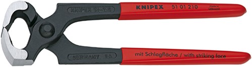 Knipex hamerkoptang zwart geatramenteerd met kunststof bekleed 210 mm - 5101210