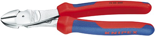 Knipex kracht-zijsnijtang verchroomd met meer-componentengrepen 140 mm - 7405140