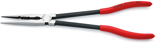 Knipex montagetang | gegolft grijpprofiel | kunststof bekleed | zwart geatramenteerd | lengte 280 mm - 28 71 280 sb
