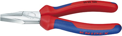 Knipex platbuigtang verchroomd met meer-componentengrepen 140 mm - 2005140