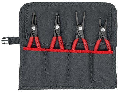 Knipex precisie-borgringtangenset | 4-delig in roltas | 19-60 mm | 1 stuk - 00 19 57 v01 00 19 57 v01