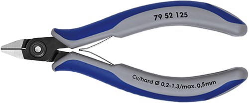 Knipex precisie elektronica-zijsnijtang gebruineerd met meer-componentengrepen 125 mm - 7952125