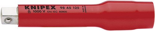 Knipex verlengstuk met binnen- buitenvierkant 1 2 125 mm - 9845125