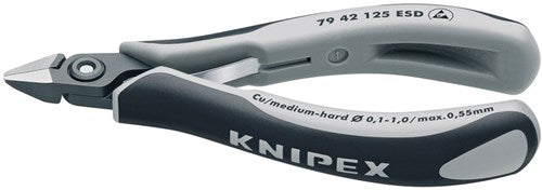 Knipex zijsnijtang spitse-kop 125 mm esd - 7942125esd