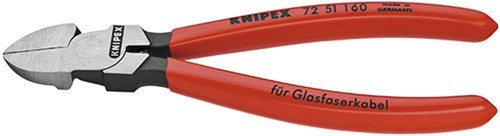 Knipex zijsnijtang voor optische vezelkabel (glasvezelkabel) 160 mm - 7251160
