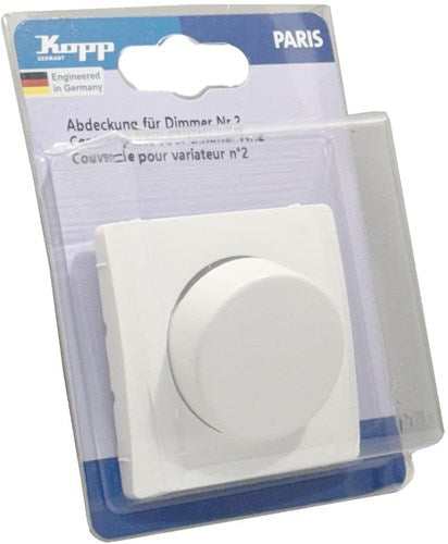 Enzo Kopp paris arctic wit afdekplaat + knop dimmer - 4625030
