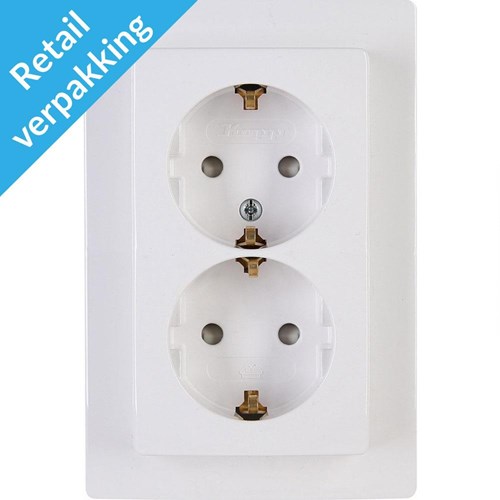 Enzo Kopp paris arctic wit inbouw stopcontact ra dubbel - 4625120