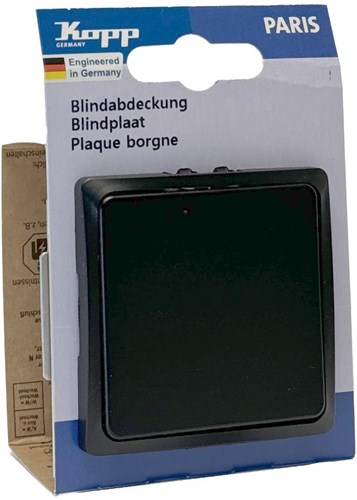 Enzo Kopp paris mat zwart blindplaat - 4625250