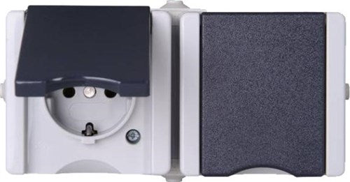 Enzo Kopp swd opbouw stopcontact ra dubbel horizontaal - 6628120