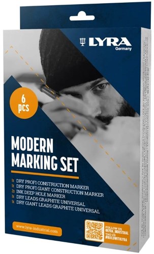 Enzo Lyra markeerset met stiften potloden en navulling in etui | 28-delig - 4494001