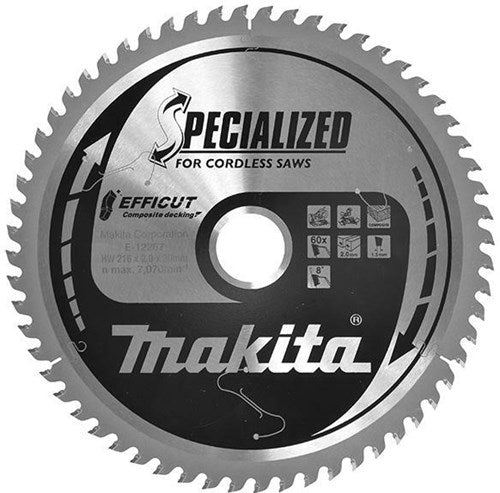 Makita Accessoires afkortzaagblad wpc efficut 216x30x2,0 60t 8g - e-12267