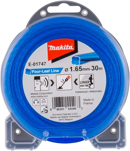 Makita Accessoires Makita maaidraad 1,65x30 meter blauw - e-01747