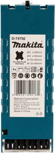 Makita Accessoires p2s betonborenset | sds-plus | 4-delig - d-74756