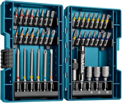 Makita Accessoires 43-delige schroefbitset in hoog kwalitatieve koffer - b-55697