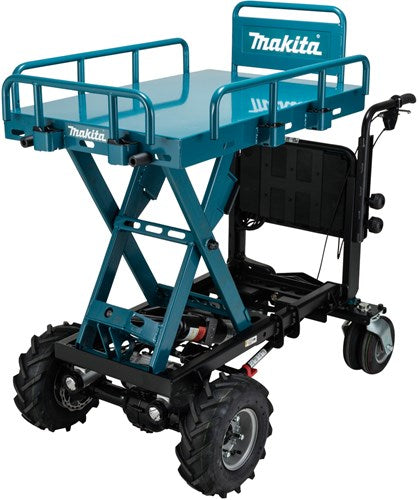 Makita dcu601z lxt 2x18 v accu transporter met schaarlift | zonder accu en lader | in krat - dcu601z