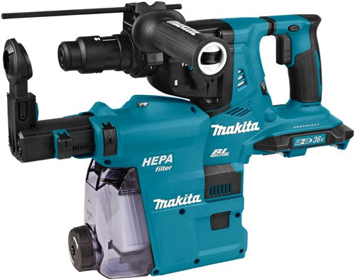 Makita dhr283zwju combihamer 2 x 18v met stofafzuiging | sds-plus - dhr283zwju