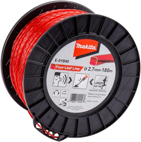 Makita Accessoires maaidraad 2,7x180mtr rood - e-01840 - e-01840