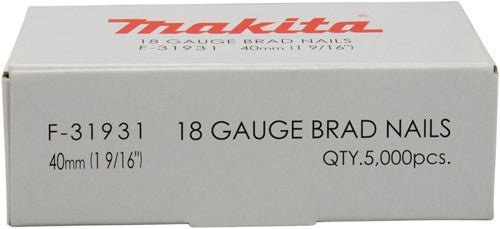 Makita Accessoires brad 40mm 1,0x1,2mm - f-31931
