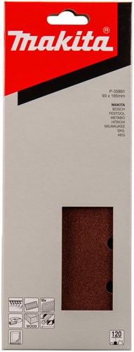Makita Accessoires schuurvel k120 93x185 red v. - p-35891